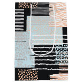 Geometrische Formen und Streifen Mittlere Geschenktüte (Rückseite)