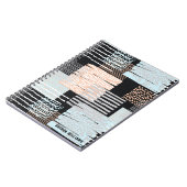 Geometrische Formen und Streifen Notizblock (Linke Seite)