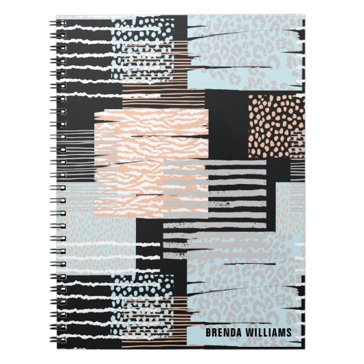 Geometrische Formen und Streifen Notizblock (Vorderseite)