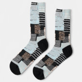 Geometrische Formen und Streifen Socken (Linkes Detail)