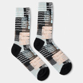 Geometrische Formen und Streifen Socken (Rechts)