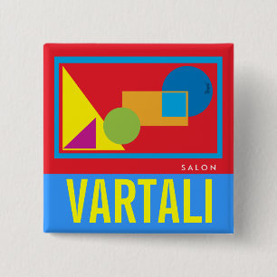 Geometrische Formen Vartali quadratischer Knopf Button
