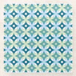 Geometrische Formen, Vintage abstrakte Tapete. Glasuntersetzer