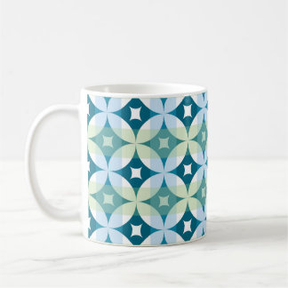 Geometrische Formen, Vintage abstrakte Tapete. Kaffeetasse