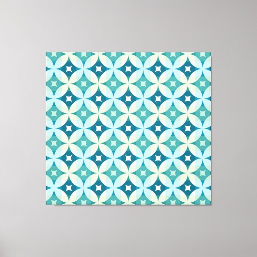 Geometrische Formen, Vintage abstrakte Tapete. Leinwanddruck (Vorderseite)