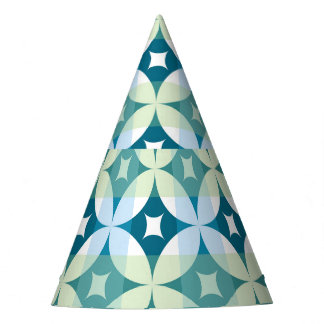 Geometrische Formen, Vintage abstrakte Tapete. Partyhütchen