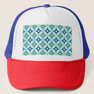 Geometrische Formen, Vintage abstrakte Tapete. Truckerkappe