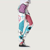 Geometrische Formen von Funky Retro Leggings (Rechts)