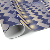 Geometrische Formen von Gold Geschenkpapier (Rolleneckpunkt)