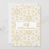 Geometrische Formen von Gold Glitzer mit Herz Einladung (Vorderseite)