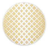Geometrische Formen von Gold Tones Keramikknauf (Vorderseite)