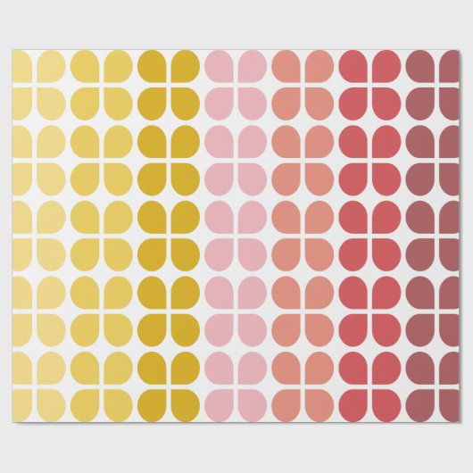 Geometrische Formen von mittleren Mod-Formen in ro Geschenkpapier (Flach)