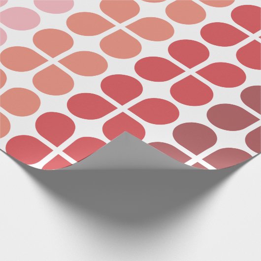 Geometrische Formen von mittleren Mod-Formen in ro Geschenkpapier (Ecke)