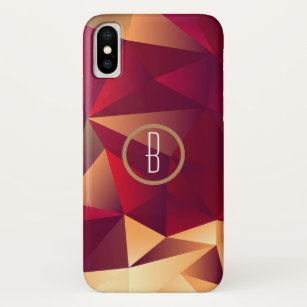 Geometrische Formen von roten und goldfarbenen dre Case-Mate iPhone Hülle