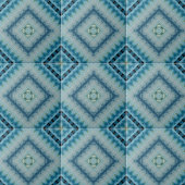 Geometrische Formen von Soft Blue und Indigo Kalei Fliese