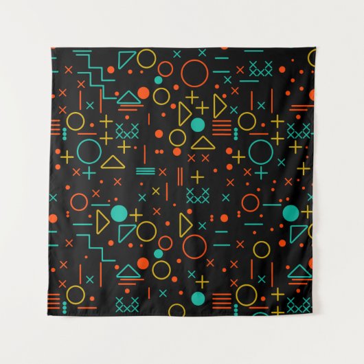 Geometrische Formen Wandteppich (Vorderseite)