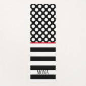 geometrische Formen weiß und schwarz Yogamatte (Vorderseite)