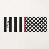 geometrische Formen weiß und schwarz Yogamatte (Vorderseite (Horizontal))