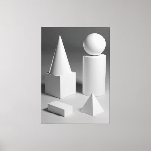 Geometrische Formschattierung Leinwanddruck