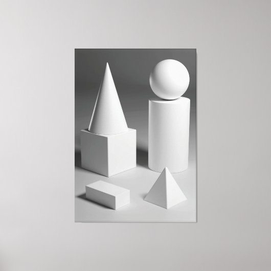 Geometrische Formschattierung Leinwanddruck (Vorderseite)