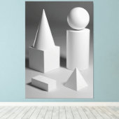 Geometrische Formschattierung Leinwanddruck (Insitu (Holzboden))