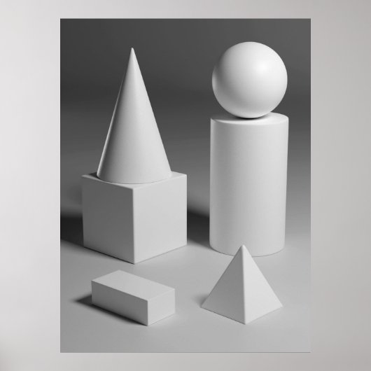 Geometrische Formschattierung Poster (Vorne)