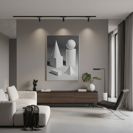 Geometrische Formschattierung Poster