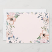 Geometrische | Foto-mit Blumentaufe des rosa Dankeskarte (Rückseite)