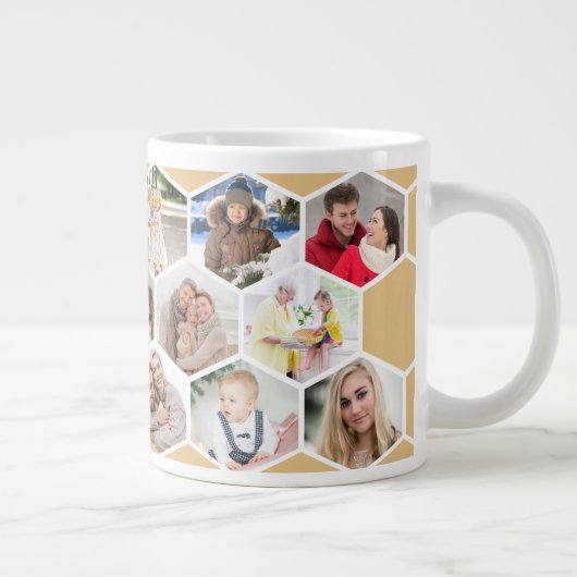Geometrische FotoCollage 17 Bild Jumbo-Tasse (Rechts)