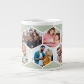 Geometrische FotoCollage 9 Bildanzeige grün Jumbo-Tasse (Vorderseite)