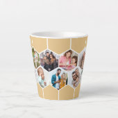 Geometrische FotoCollage 9 Picture Honey Beige Milchtasse (Vorderseite)