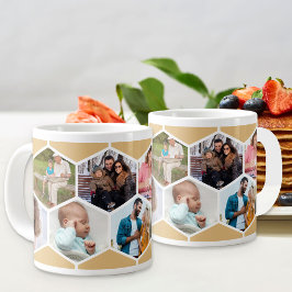 Geometrische FotoCollage 9 Picture Riant Coffee Ta Jumbo-Tasse