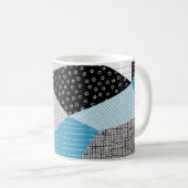 Geometrische Freehand Zeichnend Patchwork-Tiles Kaffeetasse (VorderseiteRechts)