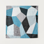 Geometrische Freehand Zeichnend Patchwork-Tiles Wandteppich (Vorderseite (Horizontal))