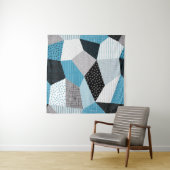 Geometrische Freehand Zeichnend Patchwork-Tiles Wandteppich (Beispiel (Horizontal))