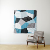 Geometrische Freehand Zeichnend Patchwork-Tiles Wandteppich (Beispiel)