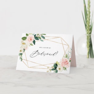Geometrische Frühlingsblüten werden meine Bridesma Karte