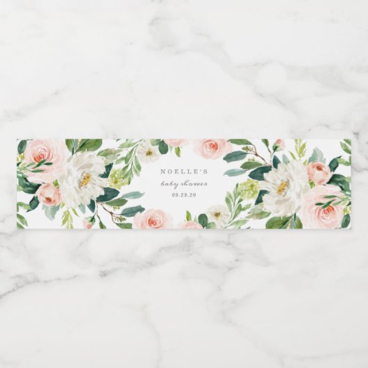 Geometrische Frühlingsromane Wasserflaschenzeichen Wasserflaschenetikett (Einzelnes Label)