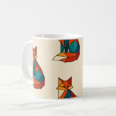 Geometrische Fuchs-Tasse Kaffeetasse (Vorderseite Links)