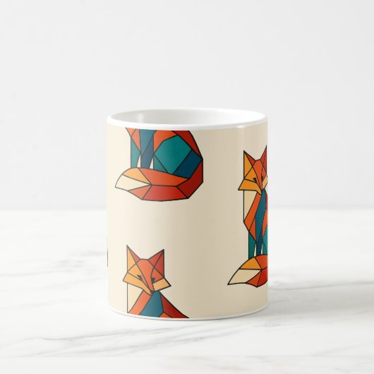 Geometrische Fuchs-Tasse Kaffeetasse (Mittel)
