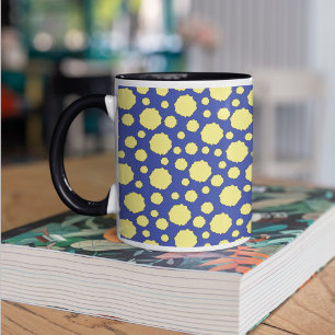Geometrische funky gelbe Kreise Tasse
