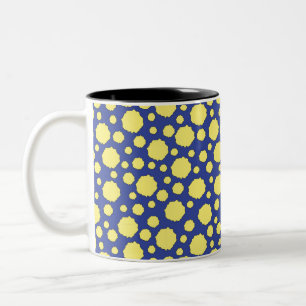 Geometrische funky gelbe Kreise Tasse