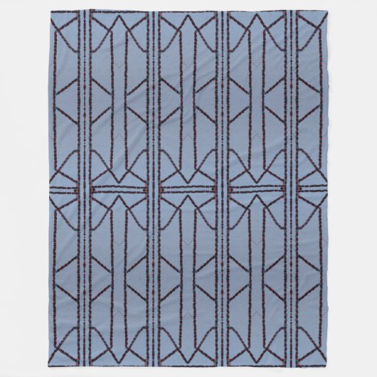Geometrische Fusion-Fleece-Decke Fleecedecke (Vorderseite)