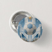 Geometrische Fußball-Stadtlandschaft-Argentinien Button (Vorne & Hinten)