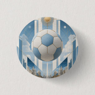 Geometrische Fußball-Stadtlandschaft-Argentinien Button