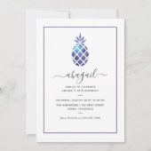 Geometrische Galaxie Ananas Sommer Geburtstag Einladung (Vorderseite)