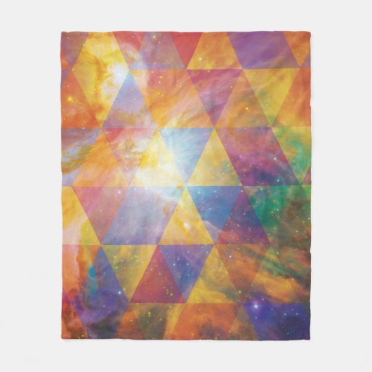 Geometrische Galaxie Fleecedecke (Vorderseite)