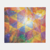 Geometrische Galaxie Fleecedecke (Vorderseite (Horizontal))
