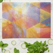 Geometrische Galaxie Geschirrtuch (Gefaltet)