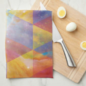 Geometrische Galaxie Geschirrtuch (Viertel Falte)